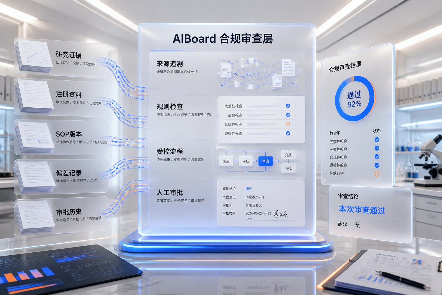 医药研发资料与质量合规审查业务系统视觉